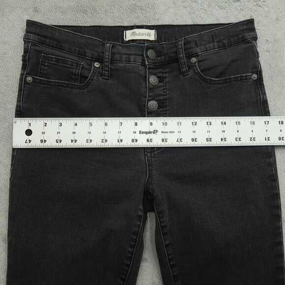 Madewell Jeans Womens Size 31 Gray 9" High-Rise Skinny Denim 27" Inseam  Stretch - Picture 7 of 16